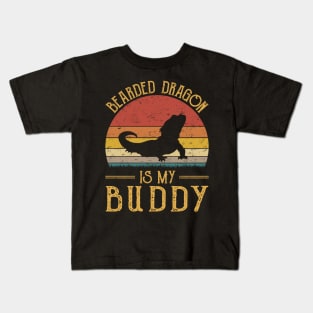 Bearded Dragon Is My Buddy Funny Reptile Lover Kids T-Shirt